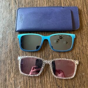 Pair Eyewear sunglasses toppers and case for KIRBY